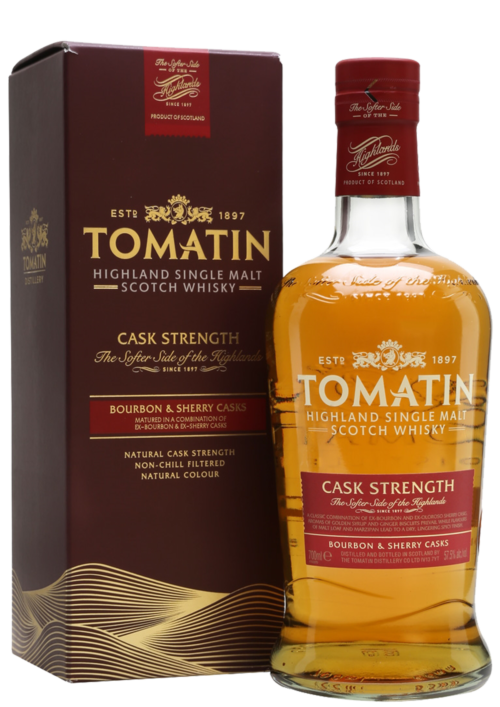 skotská single malt whisky Tomatin Cask Stregth box