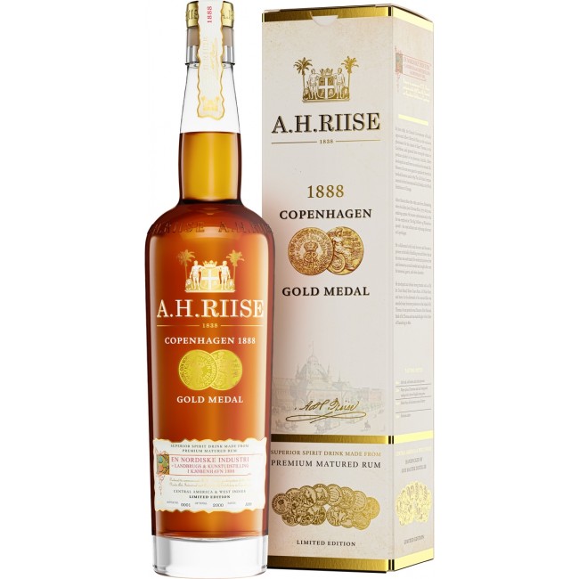 A.H. RIISE 1888 COPENHAGEN GOLD MEDAL RUM 40%