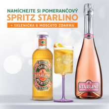 .STARLINO ARANCIONE + MOSCATO ROSATO SPARKLING WINE+ Sklenička = AKCE UKONČENA