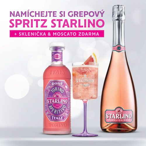 STARLINO ROSÉ + MOSCATO ROSATO SPARKLING WINE + Sklenička = AKCE