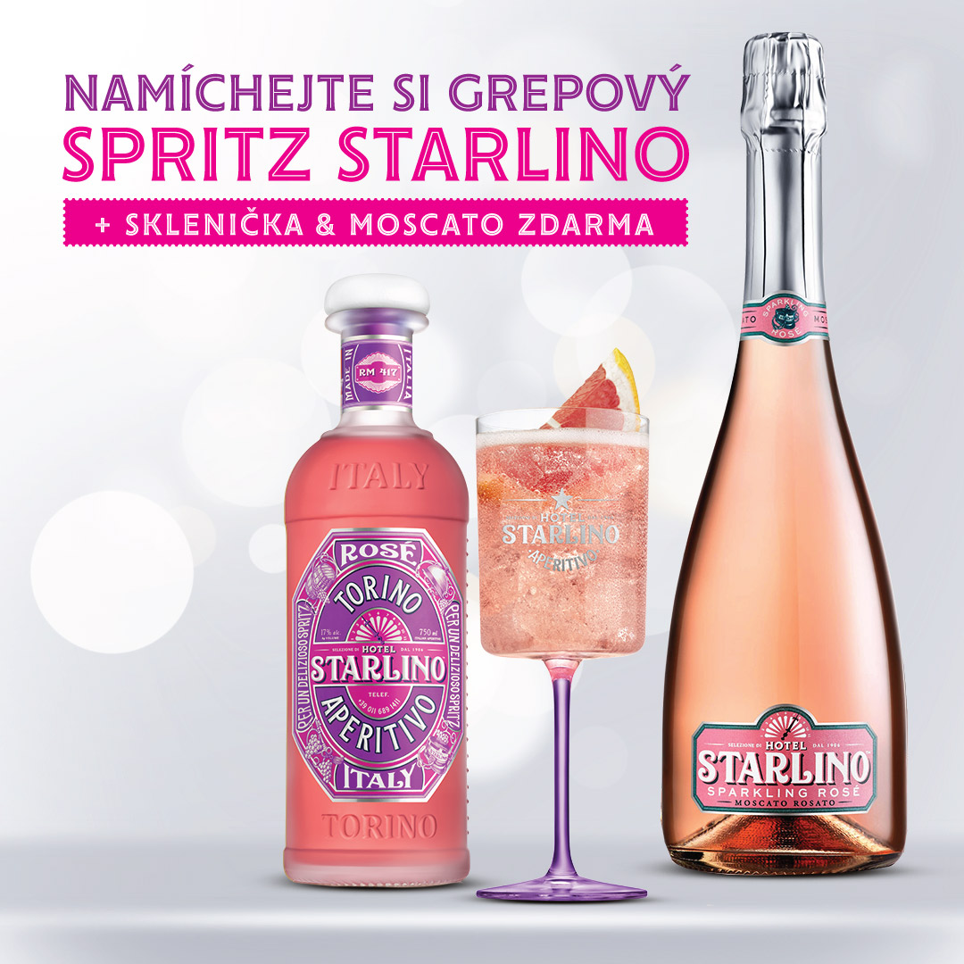 .STARLINO ROSÉ + MOSCATO ROSATO SPARKLING WINE + Sklenička = AKCE UKONČENA